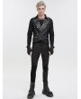 Devil Fashion Black Gothic Punk Short Vest for Men