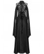 Punk Rave Black Elegant Gothic Sexy Off-the-Shoulder Slit Long Goddess Medieval Dress