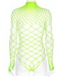 Punk Rave Green Gothic One-Piece Mesh Long Sleeve T-Shirt for Women
