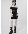 Punk Rave Black Gothic Snake Shaped Lace Rose Choker