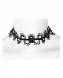 Punk Rave Black Gothic Snake Shaped Lace Rose Choker