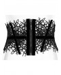 Punk Rave Black Gothic Net Velvet Underbust Corset Waistband