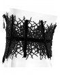 Punk Rave Black Gothic Net Velvet Underbust Corset Waistband