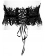 Punk Rave Black Gothic Net Velvet Underbust Corset Waistband