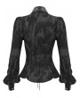 Devil Fashion Black Gothic Punk Heart Shaped Cutout Long Sleeve Blouse for Women