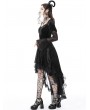 Dark in Love Black Gothic Spider Queen High-Low Velvet Party Dress