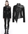 Dark in Love Black Gothic Punk Asymmetric Sexy T-Shirt for Women
