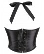 Black Gothic Halter Underbust Waist Training Corset