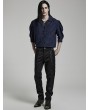 Punk Rave Black Vintage Gothic Gorgeous Jacquard Long Party Trousers for Men