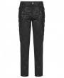 Punk Rave Black Vintage Gothic Gorgeous Jacquard Long Party Trousers for Men