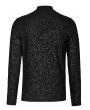Punk Rave Black Gothic Daily Mock Turtleneck Printed Long Sleeve T-Shirt for Men