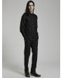 Punk Rave Black Vintage Gothic Lace Trim Long Sleeve Daily Wear Shirt for Men