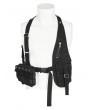 Punk Rave Black Gothic Doomsday Punk Asymmetric Vest for Men