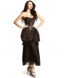 Pentagramme Brown Gothic Steampunk Strapless Long Party Dress