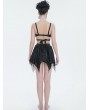 Devil Fashion Black Gothic Pentagram Straps Two-Piece Swimsuit