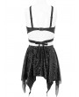Devil Fashion Black Gothic Pentagram Straps Two-Piece Swimsuit