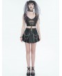 Devil Fashion Black Sexy Gothic Punk Grunge O-Ring Crop Top for Women