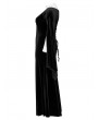 Punk Rave Black Vintage Gothic Gorgeous Velvet Lace Applique Plus Size Long Party Dress