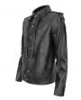 Devil Fashion Black Gothic Punk Rivet Daily Short Jacket for Men