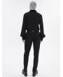 Devil Fashion Black Gothic Retro Long Sleeve Loose Shirt for Men