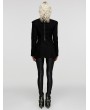Punk Rave Black Gothic Punk Eyelet Slim Fit Denim Jacket for Women