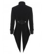 Devil Fashion Black Vintage Gothic Embroidery Stand Collar Swallow Tail Coat for Men