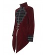 Devil Fashion Wine Red Vintage Gothic Embroidery Stand Collar Swallow Tail Coat for Men
