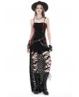 Dark in Love Black and Red Gothic Rebel Girl Dye Frill Corset Top for Women