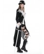 Dark in Love Black Gothic Punk Irregular Long Coat for Women