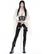 Dark in Love Ivory Steampunk Gothic Elegant Long Trumpet Sleeves Shirt for Women