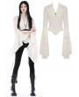 Dark in Love Ivory Steampunk Gothic Elegant Long Trumpet Sleeves Shirt for Women