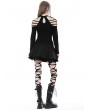 Dark in Love Black Gothic Punk Sexy Off-the-Shoulder Slim Fit T-Shirt for Women