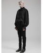 Punk Rave Black Gothic Punk Men's Slim Fit Straight Leg Jeans