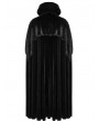 Punk Rave Black Retro Gothic Ornate Velvet Plush Splicing Long Cloak for Men