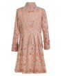 Pentagramme orange gothic baroque victorian brocade mid-length party coat for men