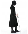 Dark in love Black Gothic Punk Warrior Locomotive Long Jacket for Women