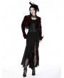 Dark in love Black Gothic Sexy Slit Ruffle Long Fishtail Skirt