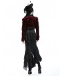 Dark in love Black Gothic Sexy Slit Ruffle Long Fishtail Skirt