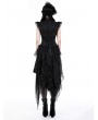 Dark in love Black Gothic Daily Wear Messy Irregular Skirt