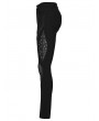 Punk Rave Black Gothic Punk Burnt Pattern Hollow Long Fitted Trousers for Women