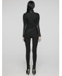 Punk Rave Black Sexy Gothic Punk Studded Mesh Hollow Leggings for Women