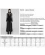 Punk Rave Black Sexy Gothic Bat Velvet Lace Long Mesh Sleeve Dress