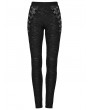 Punk Rave Black Gothic Punk Texture Knitted Leggings for Women