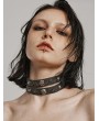 Punk Rave Gray Gothic Punk Loops Metal Rivet Choker
