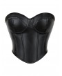 Black Gothic Punk Heart Shaped Hourglass Waist Cincher Corset Top