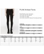 Punk Rave Black Gothic Punk Knitted Pleated Slim Pants for Women