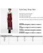 Punk Rave Black and Red Gothic Daily Asymmetric Strap Mesh Overlay Long Slip Dress
