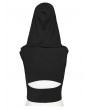 Punk Rave Black Gothic Wasteland Hooded Knit Crop Top for Women