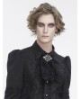 Devil Fashion Black Gothic Retro Lace Embroidery Pendant Bow Tie for Men