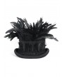 Devil Fashion Black Retro Gothic Feather Embellished Top Hat for Men